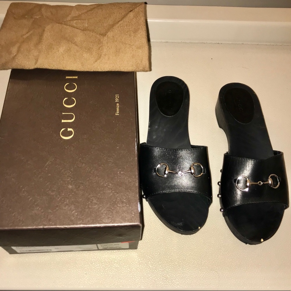 Gucci Clog Sandals in Black